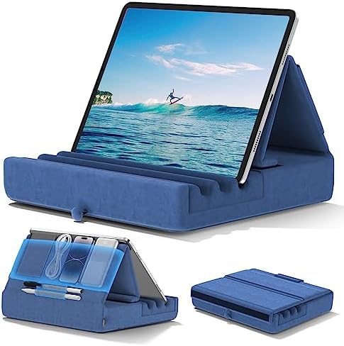 Revolutionize Your Tablet Experience with the KDD Foldable Pillow Holder – Ergonomic Lap & Bed Stand for i Pad Pro, Galaxy Tab, and E-Readers – Ultimate Comfort with Built-In Accessory Pocket & Stylus Mount – Lightweight, Durable Design for Effortless Portability and Posture Improvement