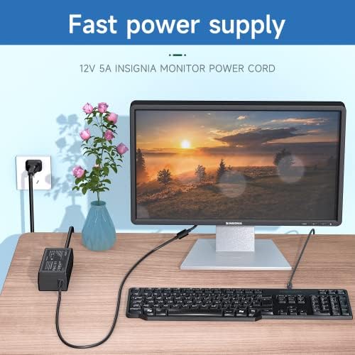 Reliable Universal Power Cord for Insignia LED TVs – Premium AC Adapter for 19″ to 32″ Models Including NS-32 D312 NA15, NS-32 DF310 NA19, NS-32 D420 NA16, NS-32 D220 NA16, NS-3 D311 NA15, NS-24 E200 NA14, NS-24 D510 NA17, NS-19 E310 NA15 & NS-19 E310 A13 – Optimal Performance & Maximum Compatibility – Essential Insignia TV Charger for Effortless Streaming and Uninterrupted Viewing