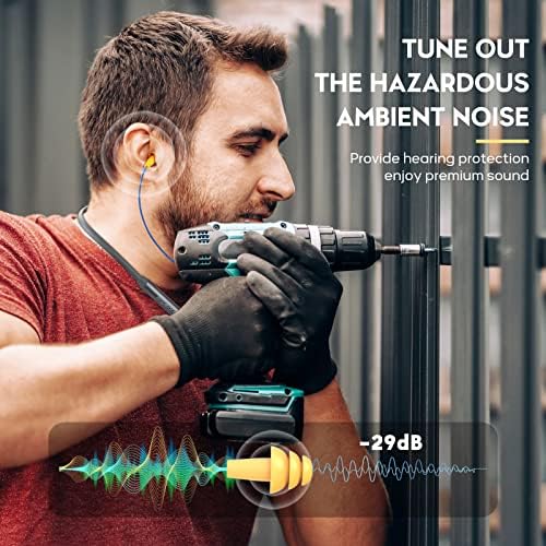 MIPEACE Bluetooth Neckband Earbuds with 29 d B Noise Cancellation – 19+ Hours Long Battery Life, IPX5 Sweatproof Design for Active Lifestyles – Ergonomic Wireless Earplugs with Seamless Connectivity and User-Friendly Controls in Stylish Gray