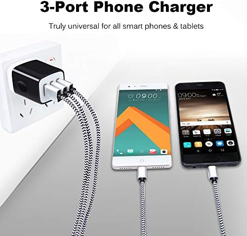 Sicodo 3-Pack USB Wall Charger Adapter – Universal 3.1 A Multi-Port Fast Charging Block for i Phone 16/15/14/13/12 SE/11 Pro, Samsung Galaxy S24/S23/S22/S21 Ultra, and Google Devices – Compact Travel Charger for On-the-Go Power Solutions