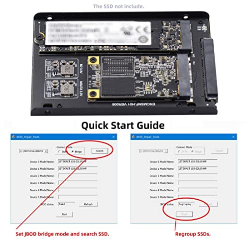Chenyang Dual Function MSATA SSD JBOD Adapter with USB C 2.5″ Hard Drive Enclosure – Unmatched Speed and Versatility for Enhanced Storage Solutions