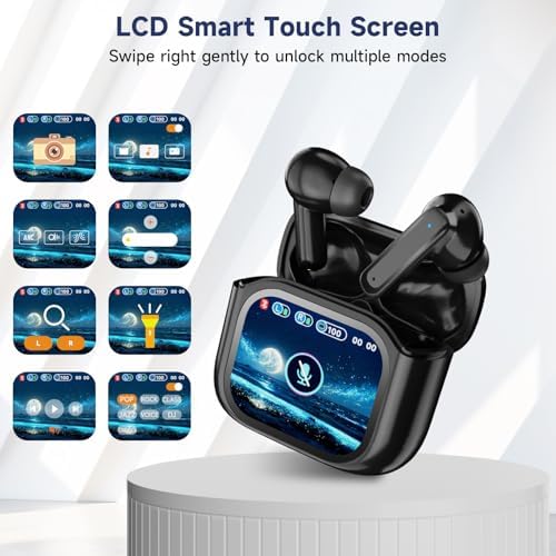 Elevate Your Audio Experience with ELECGO Bluetooth 5.4 Wireless Earbuds – Advanced ANC/ENC Noise Cancellation, Touch Control Technology, and Customizable EQ for i Phone and Android Users – Perfect for Active Lifestyles, Daily Commutes, and Relaxation Moments