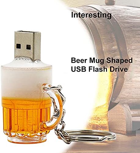 64 GB Cute Beer Mug USB Flash Drive – Fun and Functional Memory Stick for Easy Data Storage – Portable USB 2.0 Drive Compatible with Windows & Mac – Perfect for Students and Professionals