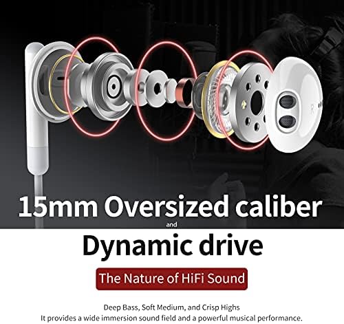 Premium Wired Earbuds with Microphone – Hi-Fi Stereo In-Ear Headphones for Powerful Bass & Crystal Clear Audio – Compatible with i Phone, Android & Most 3.5 mm Devices (Blue) – Ergonomically Designed for Comfort and Enhanced Daily Listening Experience