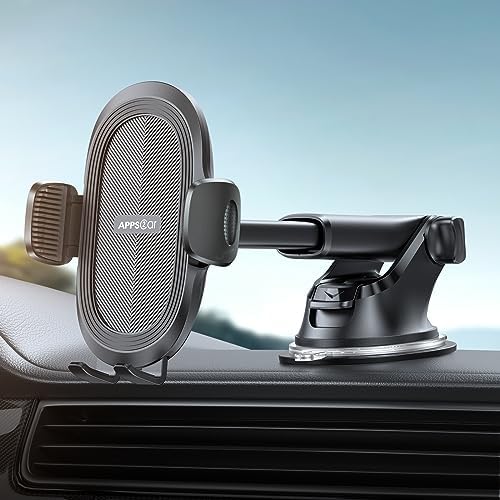 Ultimate APPS2 Universal Car Suction Cup Phone Mount – Secure Dashboard Holder for i Phone & Samsung – 360° Rotation, Sticky Gel Pad for Enhanced Stability – Effortless Installation & Hands-Free Navigation – Ideal for All Smartphone Models