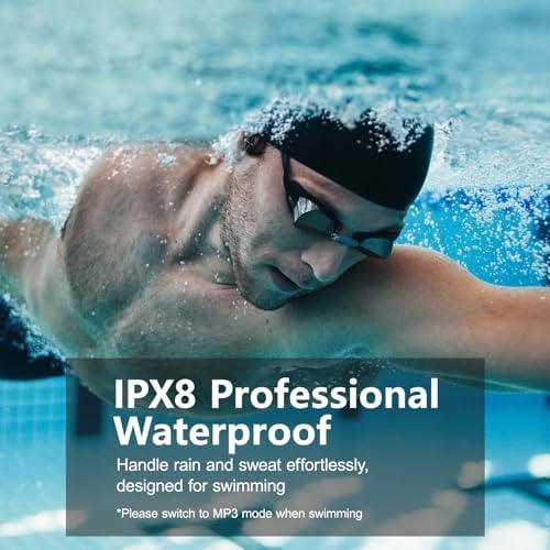 Innovative Bone Conduction Swimming Headphones with Integrated 32 GB MP3 Player – Bluetooth 5.4 Waterproof Earbuds with IPX8 Rating for Ultimate Audio Experience During Running and Aquatic Activities
