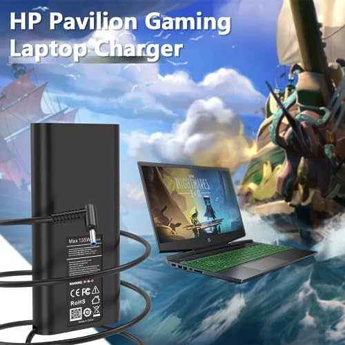 High-Performance 135 W Laptop Charger for HP Spectre X360 & Pavilion Series – Reliable AC Power Adapter with Enhanced Safety Features for Optimal Device Protection and Fast Charging Efficiency