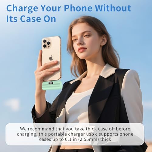 Ultra-Compact Dual USB-C Power Bank Set – 5000 m Ah Mini Charger with 22.5 W Rapid Charging for i Phone 16/15, Samsung, Google, LG, and All Android Devices – Essential On-the-Go Power Source with Superior Safety Compliance and Pocket-Friendly Design