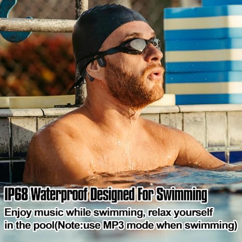 Revolutionary Waterproof Bone Conduction Bluetooth Earbuds – Open-Ear Design Perfect for Active Lifestyles with Youth Whisper Technology and Integrated Microphone for Superior Sound Clarity and Effortless Hands-Free Calls