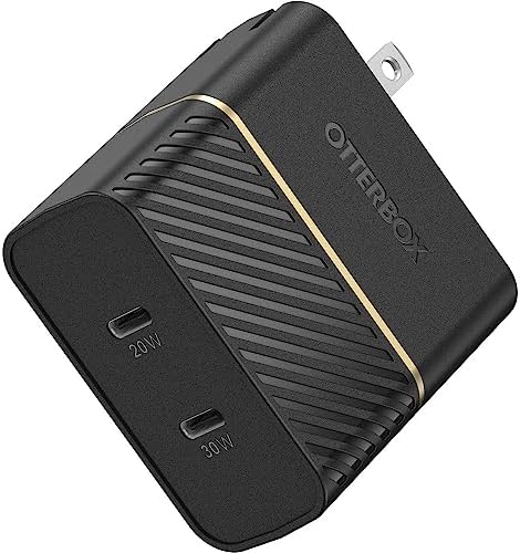 Rapid Charge Otter Box 50 W USB Wall Charger – Dual Port Fast Charging Adapter for Multiple Devices, Compact Design with Safety Features, Sleek Black Finish for Home and Travel
