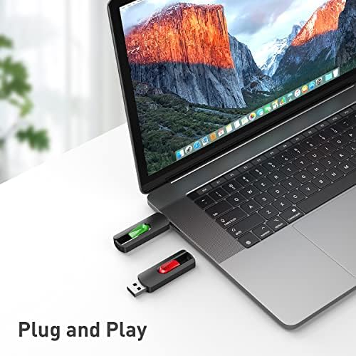 Vibrant 5-Pack Aiibe 128 GB USB Flash Drives – Colorful Memory Sticks for Effortless Data Storage and Transfer | Reliable USB 2.0 Compatibility for Students and Professionals | Perfect Portable Solution for Secure File Management