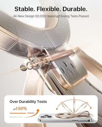 Elevate Your i Phone Experience with the andobil 2025 Premium Leather Magnetic Phone Grip – Unmatched Stability & Adjustable Kickstand for Seamless Mag Safe Integration, Compatible with i Phone 16 Pro Max/15/14/13 in Elegant Brown – Luxurious Design Meets Exceptional Functionality