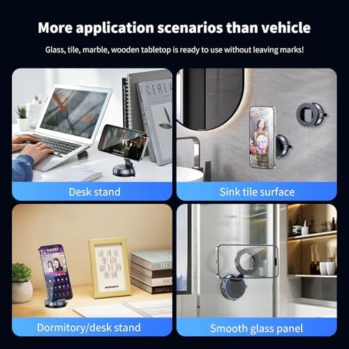 Ultimate Vacuum Magnetic Car Phone Holder: Innovative Suction Cup Mount for Hands-Free Navigation & Secure Smartphone Management – Compact, Durable, 360° Adjustable Design for Enhanced Road Safety & Universal Compatibility