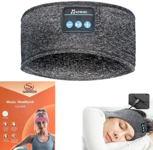 Revolutionary Bluetooth Sleep Headband for Side Sleepers – Ultra-Comfortable Wireless Headphones with Adjustable Fit for Podcast Lovers and Active Lifestyles, Perfect for Restful Nights and Soothing Sounds