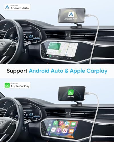 SUNGUY USB C Android Auto Cable 1FT[5Pack], 10Gbps USB C 3.1 Gen2 USB A to USB C Data Transfer Cable, 3A Fast Charging USB Type C Cord for iPhone 16 15 Pro/Pro Max/Plus, Samsung Galaxy S24, Pixel – Enhanced Compatibility and Speed