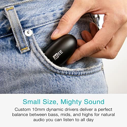 MEE audio Pebbles True Wireless Earbuds – Ultra-Light Bluetooth 5.3 Headphones with Noise-Cancelling Microphone for Sports, Gaming, and Workouts – Sleek Sapphire Design for Unmatched Comfort and Connectivity