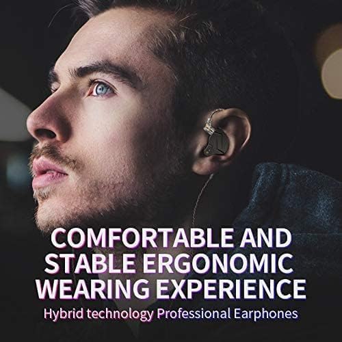KZ ZSN Pro Hybrid In-Ear Earbud Headphones – High-Fidelity Audio with Dynamic Driver & Balanced Armature, Stylish Metal Faceplate, Detachable Cable for Custom Connectivity – Perfect for i Phone & Android Use, Ideal for Fitness & Everyday Listening (Blue, No Mic)