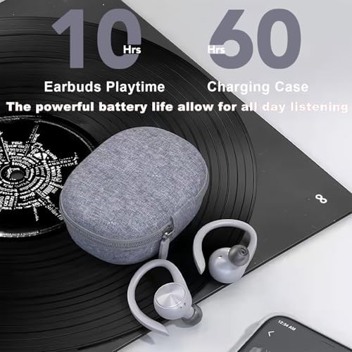 Elevate Your Audio Experience with Game Xtrem Bluetooth 5.3 Wireless Earbuds – Unmatched 60-Hour Battery Life, Deep Bass Sound for Total Immersion, and IPX7 Waterproof Design – Tailored for Active Lifestyles with Secure Over-Ear Hooks for Ultimate Stability and Enhanced ENC Microphone for Clear Calls – Ideal for Fitness Enthusiasts, Runners, and Daily Use.