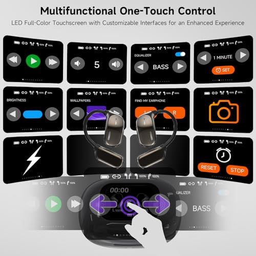 Advanced Real-Time Language Translation Earbuds with Smart Touch Control – 50 Hours of Nonstop Listening – Offline Translation for Travelers – Perfectly Compatible with i OS & Android Devices (Elegant Black) – Elevate Your Multilingual Communication Experience