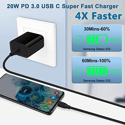 Super Fast Type C Car Charger with 6 ft USB-C to C Cable – Ultimate Compatibility for i Phone 16, Samsung Galaxy S25/S24 FE & More – Rapid Power Delivery for On-the-Go Charging Convenience