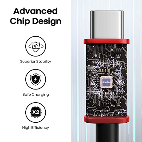 CLEEFUN 20 ft USB Type C Cable – Extra Long Nylon Braided Charger Cord for Fast Charging & Data Transfer, Compatible with Samsung Galaxy Note, LG, Moto, Pixel, Switch & More – Durable & Tangle-Free Design for Ultimate Convenience