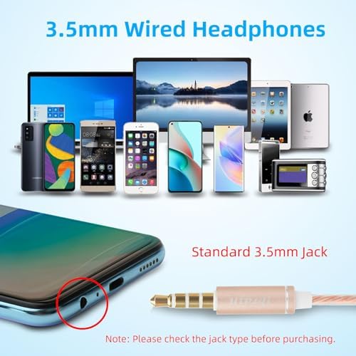ibrain Air Tube Headphones: Premium Gold Wired Earbuds with Microphone for Safe Listening – Advanced Air Tube Technology Reduces EMF Exposure, Crisp Sound Quality, and 3.5 mm Compatibility – Perfect for Music and Calls