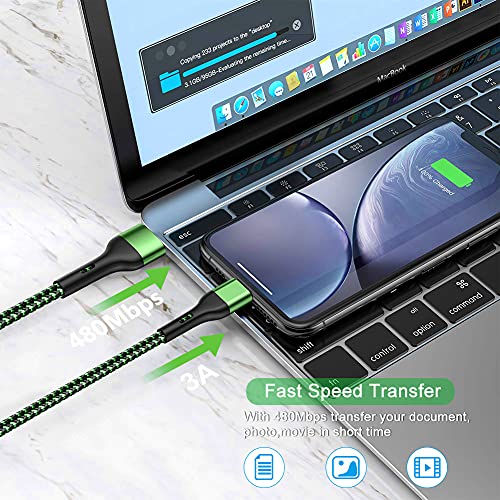 Ultimate i Phone Charger Cord Set – 4 Pack (1.5/3/6/6 FT) | MFi Certified Lightning Cables for Fast Charging | Compatible with i Phone 13, 12 Pro Max, Mini, 11 Pro, XS, XR, X, 8, 7 Plus, 6 s, 6 SE (2020), i Pad, i Pod | Durable Nylon Braided Design for Tangle-Free Convenience | Elevate Your Charging Experience with Enhanced Compatibility and Speed