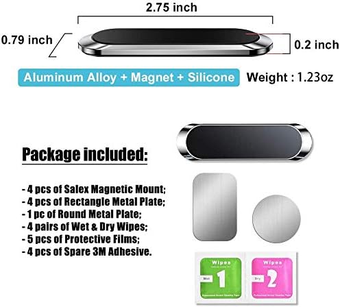 Elevate Your Driving Experience with SALEX 4-Pack Magnetic Phone Mounts – Versatile Dashboard and Wall Holder for Smartphones and Tablets – Universal Compatibility with Strong Adhesive Grip – Sleek Black Design for Cars, Trucks, and Home Use – Hands-Free Navigation and Call Convenience – Durable and Easy Installation for Ultimate Accessibility