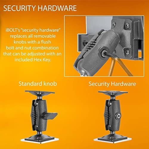 Heavy-Duty Locking Tablet Mount for Trucks – i BOLT Bizmount Dock’n Lock for 7″ to 10″ Tablets – Ultimate ELD Device Holder for Fleet Management and Restaurant Operations – Secure Drill Base for Enhanced Stability and Compatibility
