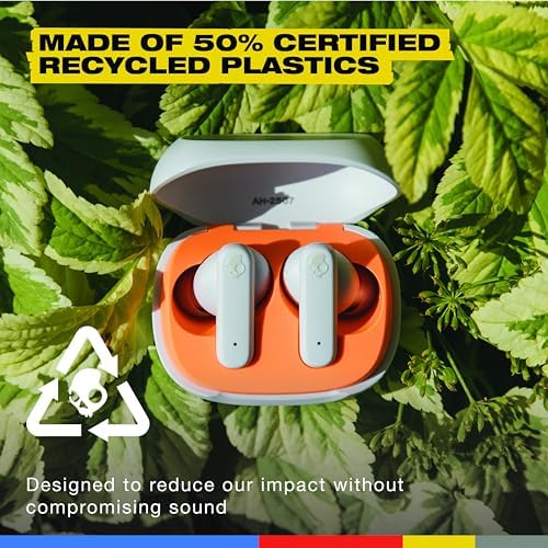 Skullcandy Smokin’ Buds Wireless Earbuds – Premium Bluetooth Headphones with Enhanced Noise Isolation, 20-Hour Playtime, IPX4 Sweat-Resistant Design – Ideal for Fitness Enthusiasts and Seamless Hands-Free Communication on i Phone & Android Devices