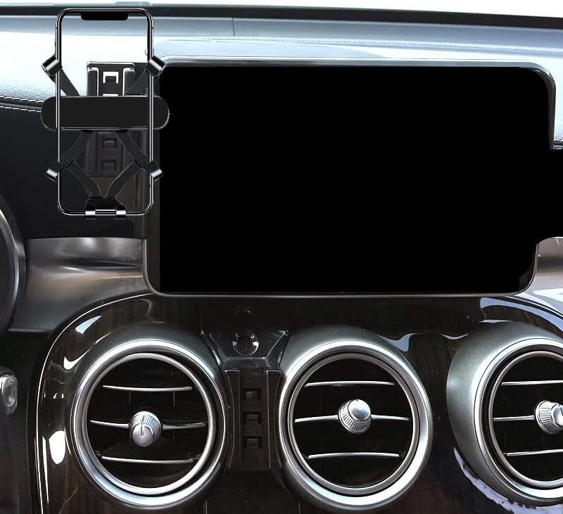 Custom Mercedes GLC X253 X254 Phone Holder: Premium Vent Mount for 2022-2024 Models – Effortless Installation & 360-Degree Rotation for Safe Driving – Luxurious Design Enhancing Your Automotive Interior with Hands-Free Navigation and Device Accessibility