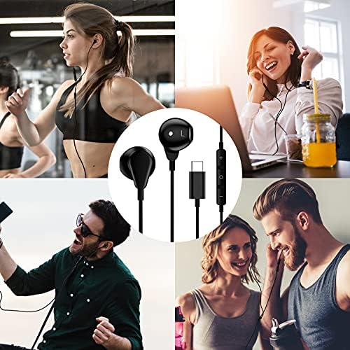 TITACUTE USB C Wired Earbuds with Noise Cancellation for i Phone 16 Pro Max, Samsung Galaxy S Series, and Google Pixel – Superior Sound Quality, Ergonomic Fit, and Built-in Mic for Clear Calls – Ultimate Compatibility for Music Lovers and Professionals