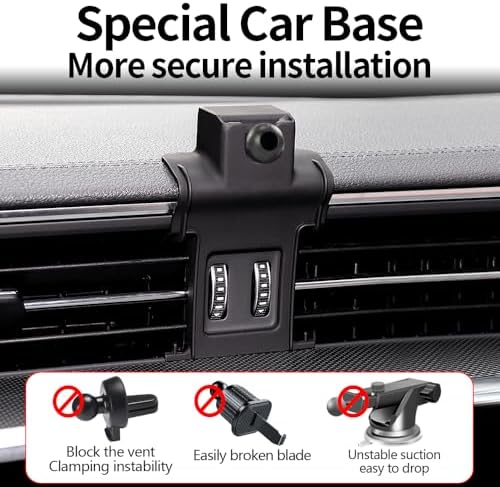 Audi A6 A7 S6 S7 RS6 RS7 Allroad 2012-2018 Custom Car Phone Holder – 360-Degree Rotating Dashboard Mount for Safe Navigation and Hands-Free Calls – Premium Interior Accessory for Enhanced Driving Experience and Secure Mobile Device Placement