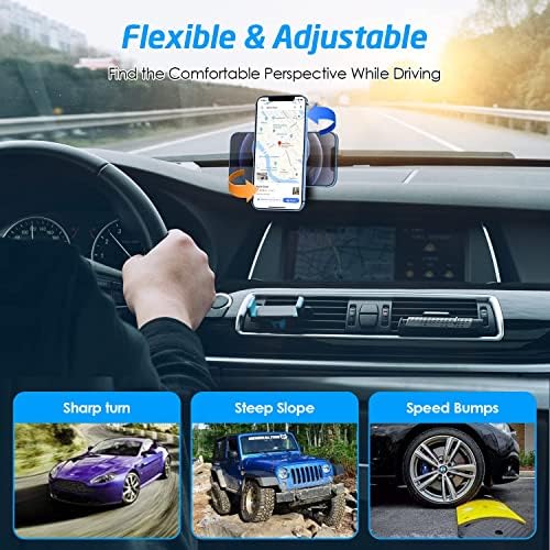 Wix Gear Universal Dashboard Magnetic Phone Holder – Enhanced Swivel Mount for Cars (2 Pack) – Fast Swift-Snap Technology for Cell Phones & Mini Tablets – Secure Grip & Sleek Design for Ultimate Driving Convenience