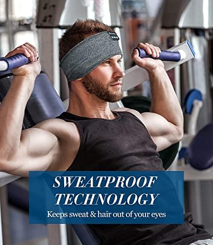 Revolutionize Your Rest with the Bluetooth Noise-Cancelling Sleep Headband – Ultimate Comfort Meets Stylish Functionality for Insomnia Relief, Travel, and Active Lifestyles – Ideal for Yoga and Leisure with Ultra-Thin Speakers in Sleek Black & Grey