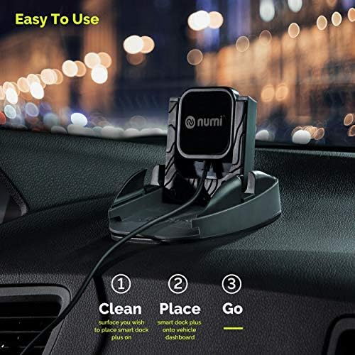 Revolutionize Your Driving with Smart Dock Plus: The Ultimate Wireless Charger & Car Phone Mount for i Phones and Smartphones – Fast Charging, Universal Grip, and Patented Dashboard Adhesion for Effortless Navigation and Safety
