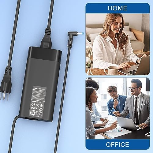 Ultra-Slim 65 W USB-C Laptop Charger for HP Spectre, Envy & Elite Series – Fast Charging AC Adapter for X360, Chromebook, and ZBook – Enhanced Compatibility & Travel Efficiency – Ideal Power Solution for Professionals and Students