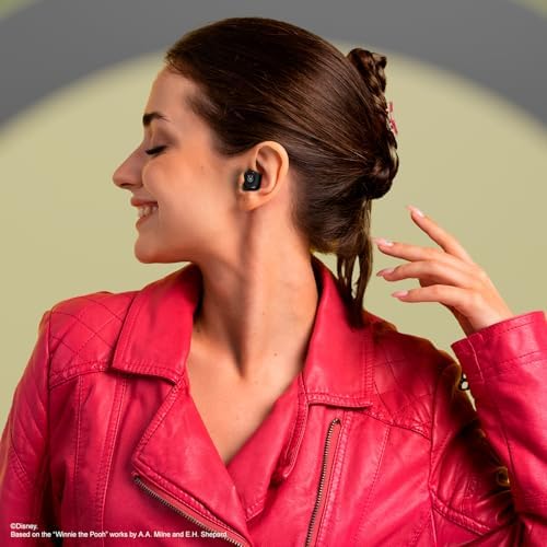 Winnie The Pooh Wireless Earbuds – Enchanting Bluetooth Headphones with 30-Hour Playtime & Built-in Microphone for Effortless Communication – Charming Disney Gifts for Music Lovers and Pooh Enthusiasts of All Ages – Cutting-Edge Bluetooth 5.0 for Instant Pairing and All-Day Comfort – Exceptional Sound Quality with Iconic Disney Characters