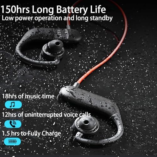 Revolutionize Your Fitness Routine with IPX8 Waterproof Bluetooth 5.4 Earbuds Featuring 32 GB MP3 Player – 18-Hour Playtime for Uninterrupted Motivation During Swimming, Cycling, and Workouts – Superior Sound Quality for Active Lifestyles