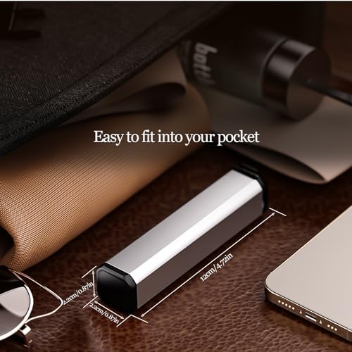 Compact Airplane Travel Phone Mount with 1.57″ Wider Base Clamp – Essential Pocket-Sized Cell Phone Holder for Desk & Flying, Ideal Plane Travel Accessories-Silver (Silver) – Enhanced Compatibility and Speed