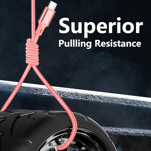 High-Speed 10 FT USB C to USB C Charger Cable – Durable Nylon Braided 3-Pack for Rapid 60 W Charging – Compatible with i Phone 15/16, i Pad Pro, Mac Book, Samsung & Google Devices – Sleek Black Design for Ultimate Flexibility and Reliability