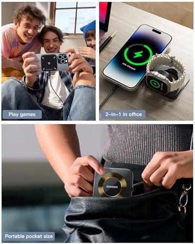 Magnetic 3-in-1 Detachable Wireless Charging Station for Apple Devices – Fast Charging Solution for i Phone 15/14/13/12, Air Pods Pro/2/3, and Apple Watch – Space-Saving, Portable Design for Effortless Device Management