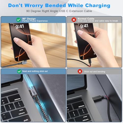 High-Performance 10 FT USB C Extension Cable – 100 W Power Delivery, 10 Gbps Data Transfer, 4 K UHD Video Support – USB 3.2 Gen 2 Male to Female Connector for Fast Charging and Seamless Connectivity with i Phone, Galaxy, PC, Monitor, and SSD – Durable & Versatile Accessory for Enhanced Tech Efficiency
