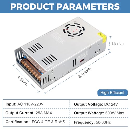 Universal 24 V 10 A AC/DC Power Supply Adapter – 240 W High-Efficiency Switching Converter for LED Lighting & CCTV Systems – Superior Voltage Stability with Advanced Safety Features for Secure Device Performance
