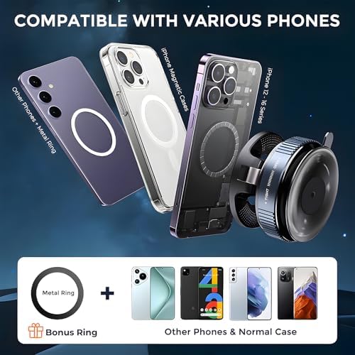 Revolutionary 360° Adjustable Wireless Charger Car Phone Holder with High-Strength Nano Gel Suction – Effortless Magnetic Charging for i Phone 16/15/14/13/12 & More – Universal Compatibility for Smooth & Textured Surfaces – Compact, Foldable Design for On-the-Go Convenience – Charge Seamlessly with No Cables or Port Wear – Perfect for Multi-Vehicle Use and Dynamic Environments