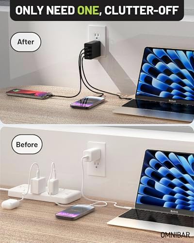 100 W USB-C Ga N Fast Charger | 3-Port Wall Adapter for Mac Book Pro, i Phone 16 Pro, Galaxy S24 Ultra & More | Compact Foldable Design for Multi-Device Charging | PD3.0 & PPS Technology for Optimal Efficiency & Speed | Ultimate Travel Companion for All Your Devices