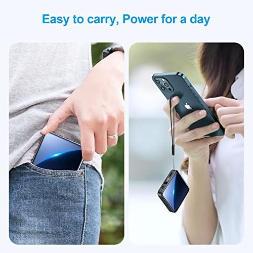 High-Capacity 12000 m Ah Portable Charger with Integrated Cables – 22.5 W Fast Charging Power Bank for i Phone 15, Samsung Galaxy & Tablets – Smart LED Display & Compact Design for Maximum Portability and Universal Compatibility