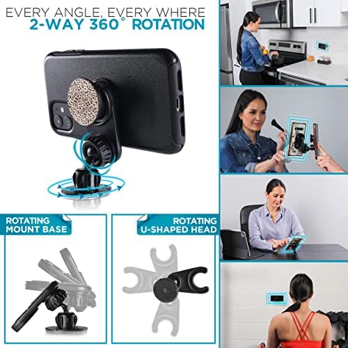 MCCHJoy Dual Magnetic Socket Car Vent Mount – Ultra-Stable No-Spin Phone Holder for All Devices and Pop Sockets – Secure AC Vent Hook for Safe Hands-Free Navigation and Streaming – Premium Compatibility for Every Journey