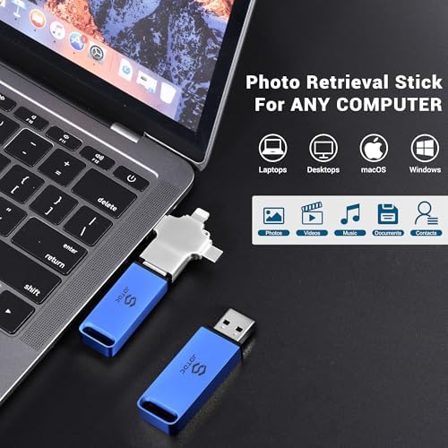 Ultimate 512 GB Photo Storage Stick – Effortless Auto Backup Flash Drive for i Phone & i Pad – High-Speed External Storage Solution for All Devices – Safeguard Your Memories with Compact Design and Enhanced Compatibility