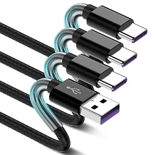 Cyven Premium 10 ft USB C Fast Charging Cable – 3-Pack High-Speed Type C Charger for Android Devices, Compatible with Samsung Galaxy S10, S9, S8 Plus – Enhanced Durability and Flexibility for Everyday Use